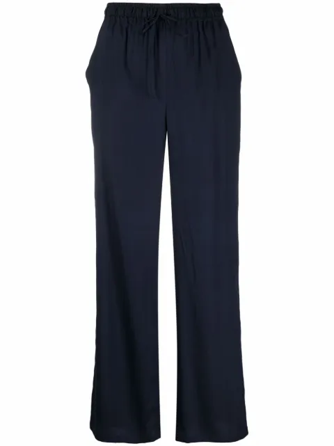 PAULA Paula straight-leg trousers Blue 21SILKPANT1