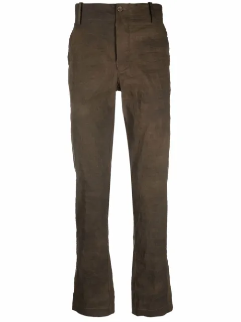 Uma Wang straight-leg chino trousers Brown UM3501