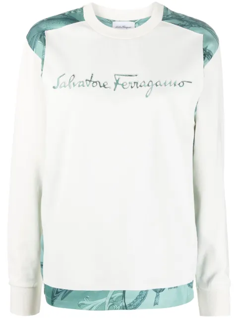 Ferragamo embroidered logo sweatshirt White 751980
