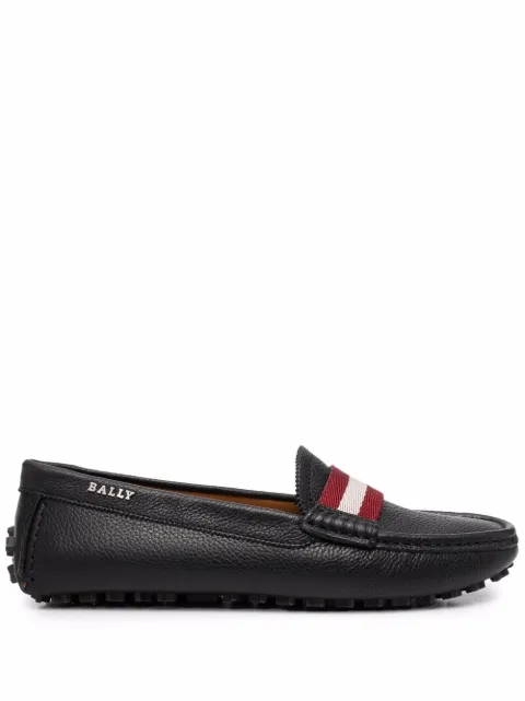 Bally striped slip-on loafers Black 586207