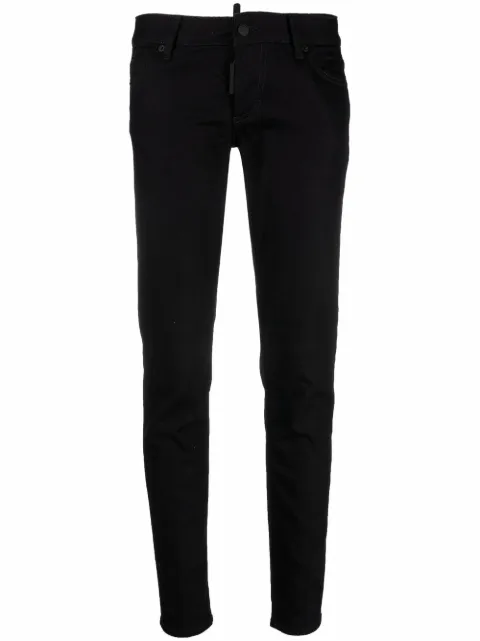 DSQUARED2 logo-patch skinny denim trousers Black S72LB0480S30564