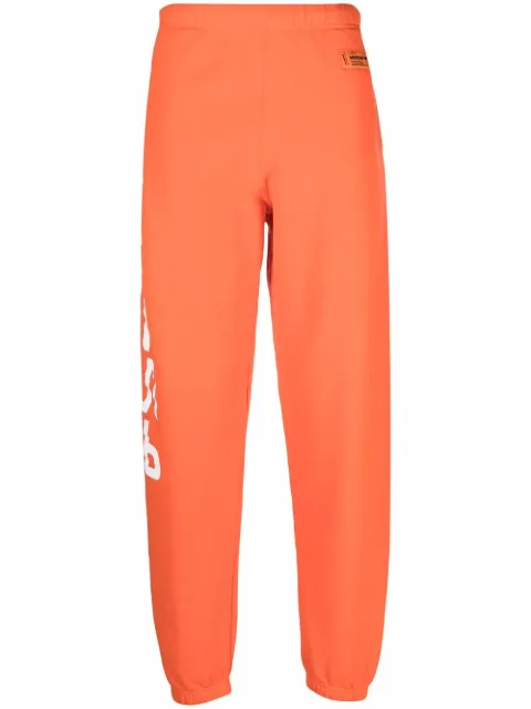 Heron Preston СТИЛЬ-print track pants Orange HMCH024C99JER0011001