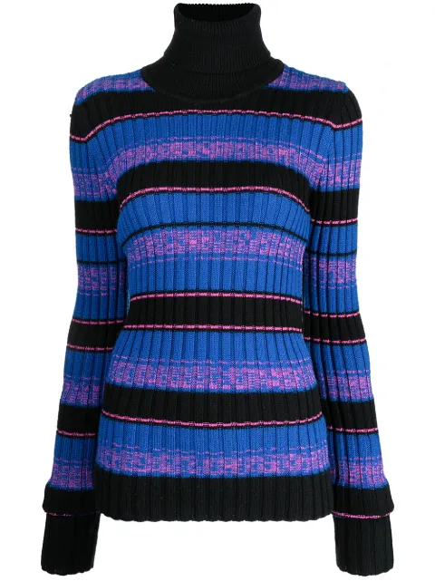 Maison Martin Margiela Pre-Owned striped ribbed-knit jumper Blue DPTR0921MARSWE