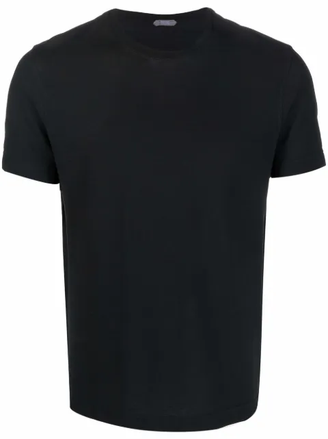 Zanone short-sleeved cotton T-shirt Black 812597Z0380
