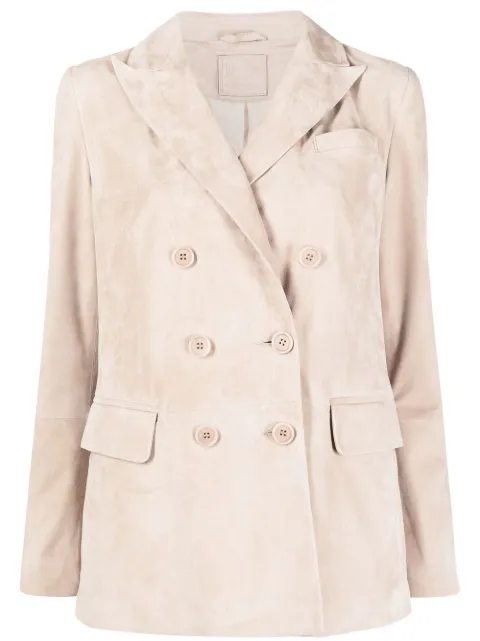 Desa 1972 double-breasted fitted blazer Neutrals K12496