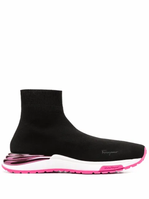 Ferragamo sock-style sneakers Black 749898
