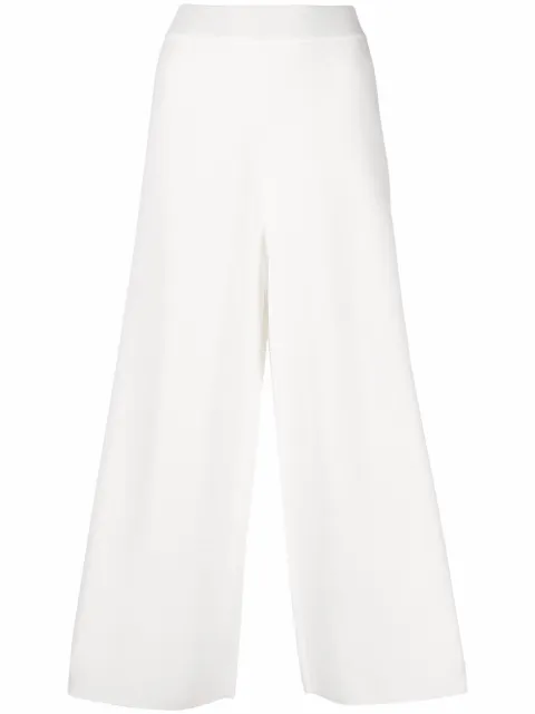 Malo fine-knit culottes White DXP039FEL02