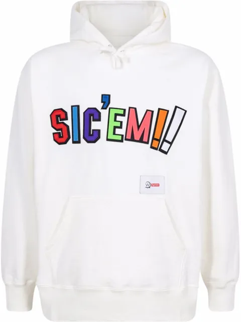 Supreme x WTAPS Sic'Em drawstring hoodie White SU11188