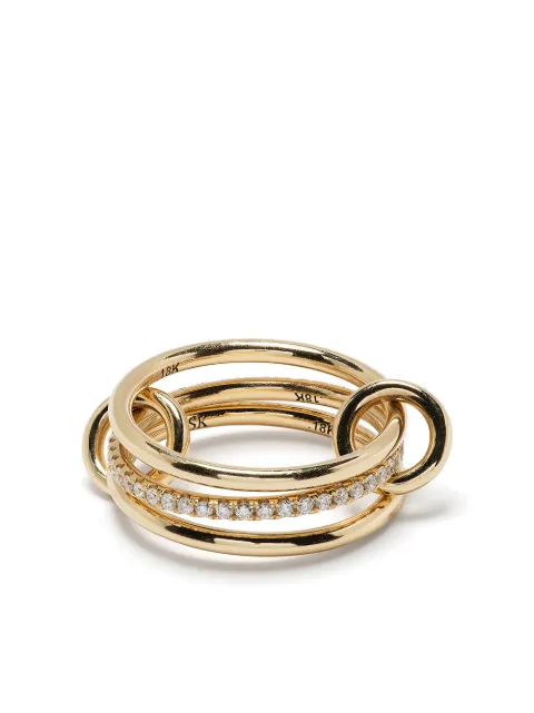 Spinelli Kilcollin 18kt yellow gold Sonny diamond three link ring Gold G3SONYG
