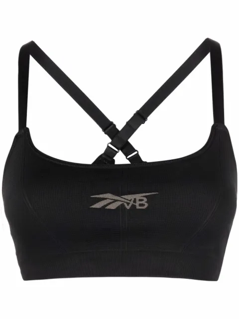 Reebok logo-print sports bra Black H61250LBLACK