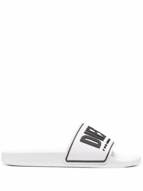 Diesel SA-Mayemi-pool slides with 3D logo White Y02801P4441
