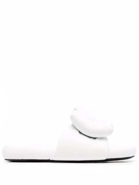 Off-White extra padded bow slides White OWIC005S22LEA0010100