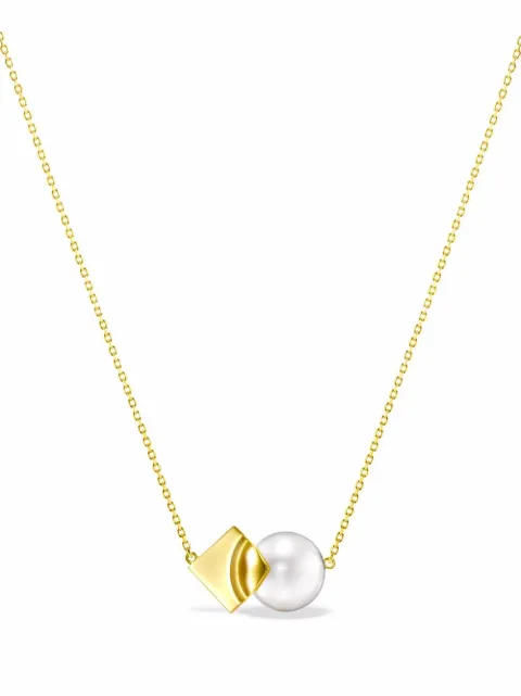TASAKI 18kt yellow gold M/G TASAKI SQUARE LEAF pearl pendant Gold PC17069Y