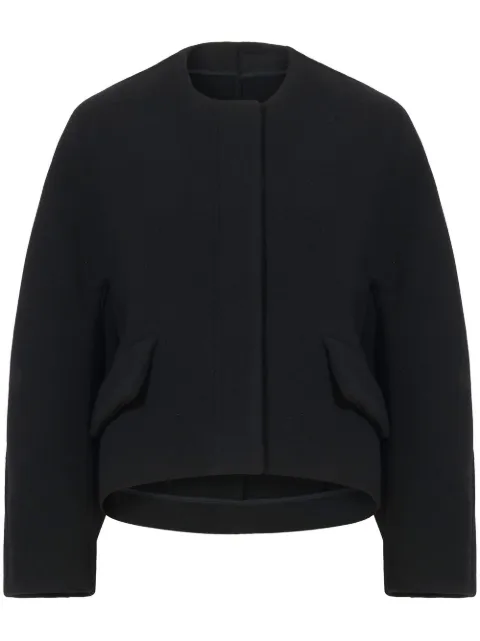 Proenza Schouler Melton wool boxy jacket Black R2242020AW124