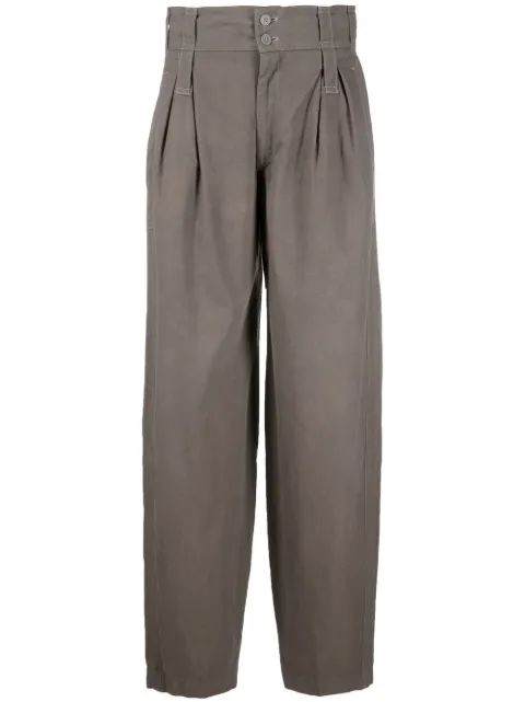 Versace Pre-Owned 1980s high-waist tapered trousers Grey VERS350SD
