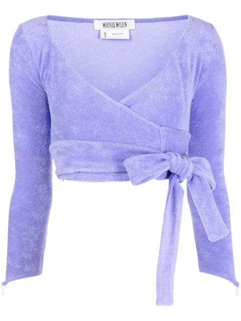Maisie Wilen Dramady tie-fastened top Purple PS22YS114PS