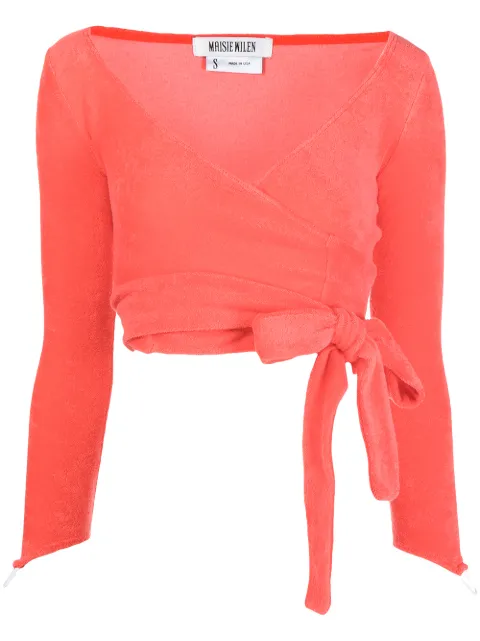 Maisie Wilen Dramady tie-fastened top Pink PS22YS114PS