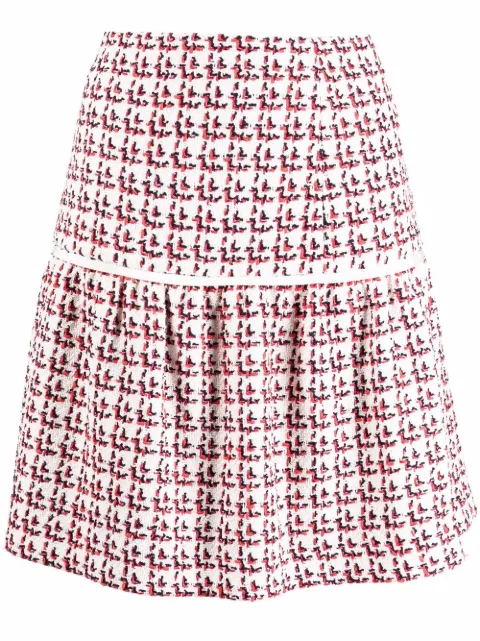 Ferragamo textured A-line skirt White 750610