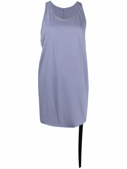 Rick Owens DRKSHDW scoop-neck cotton tank Blue DS01B7107RN