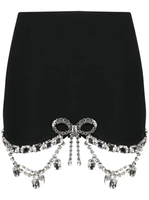 AREA crystal-embellished mini skirt Black 2203S05150