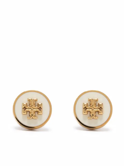 Tory Burch icon enamel circle-stud earrings Gold 90547