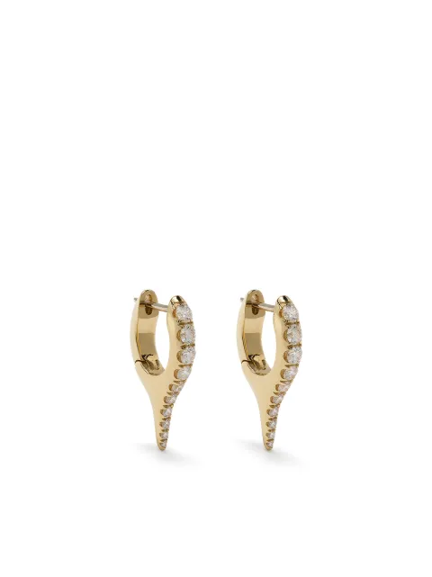 Melissa Kaye 18kt yellow gold small Lola Needle diamond earrings Gold E1916A