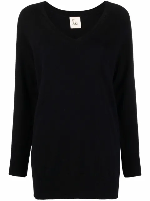 PAULA V-neck knit jumper Black 21CASHPAULA7