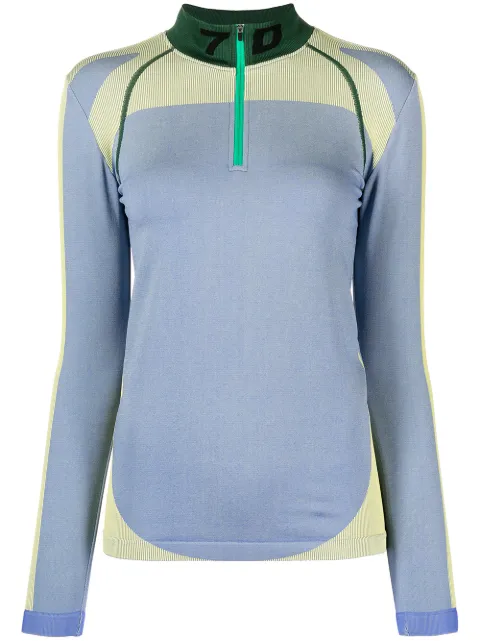 7 DAYS Active half-zip long-sleeved jumper Blue 90093