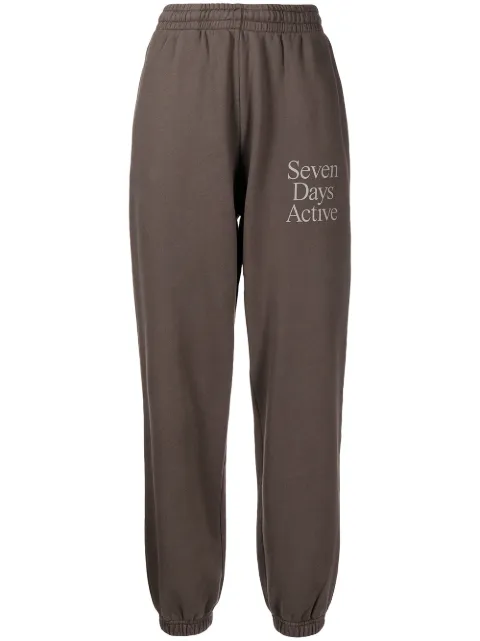 7 DAYS Active logo-print track pants Grey 90260