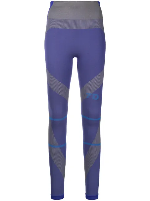 7 DAYS Active logo-print panelled tights Blue 90092
