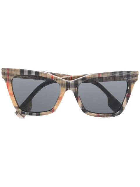 Burberry Eyewear vintage-check cat-eye sunglasses Neutrals 0BE4346394487