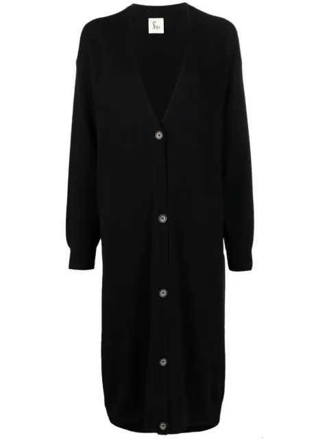 PAULA V-neck cashmere cardi-coat Black 21CASHPAULA3