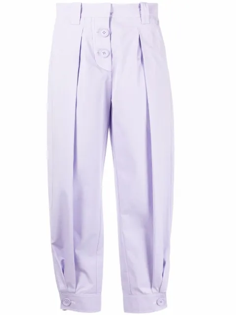 Krizia high-waisted tailored trousers Purple J1CX12305