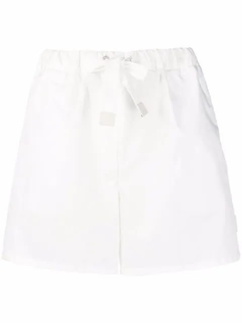 Moncler high-waisted drawstring shorts White H10932B0000354A1K
