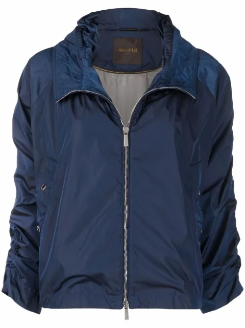 Moorer drawstring-cuff cropped jacket Blue NINFAEAMC