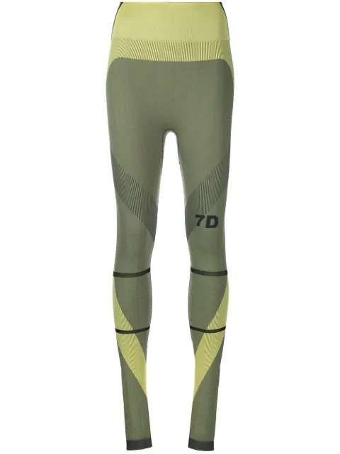 7 DAYS Active logo-print leggings Yellow 90092