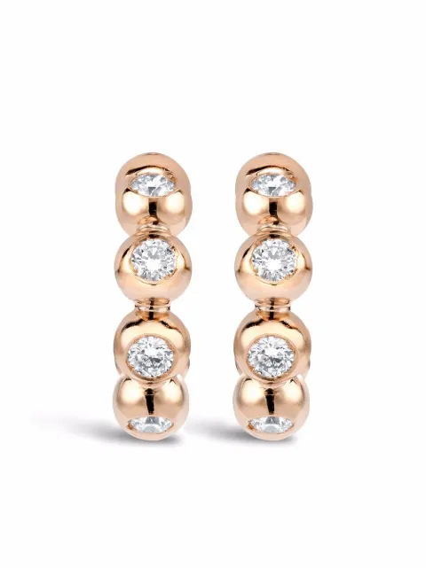 Pragnell 18kt rose gold Bohemia diamond hoop earrings Pink CR1445