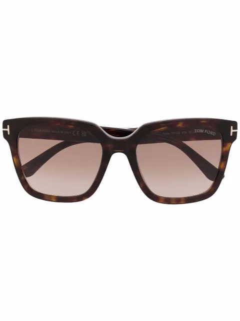 TOM FORD Eyewear tortoiseshell-frame sunglasses Brown FT0952