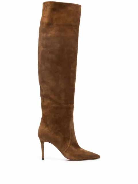 Scarosso x Brian Atwood Carra suede boots Brown CARRABOOTTOBSUED
