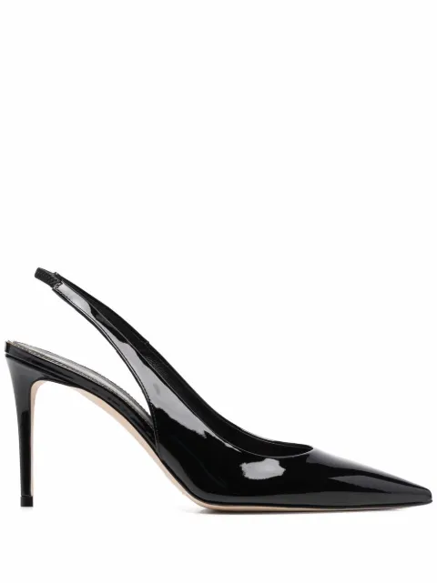 Scarosso x Brian Atwood Sutton slingback pumps Black SUTTONBLACKPATENT