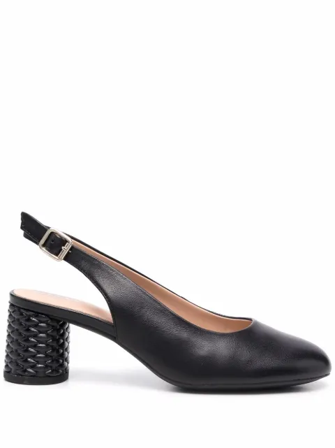 Geox leather slingback pumps Black D02GHA000TU