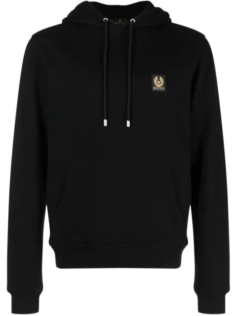 Belstaff logo-patch drawstring hood Black 103000