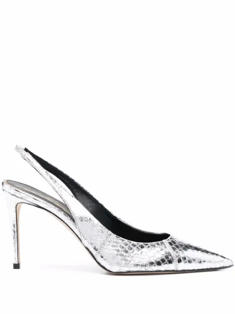 Scarosso x Brian Atwood Sutton slingback pumps Silver SUTTONPUMPSILELAP