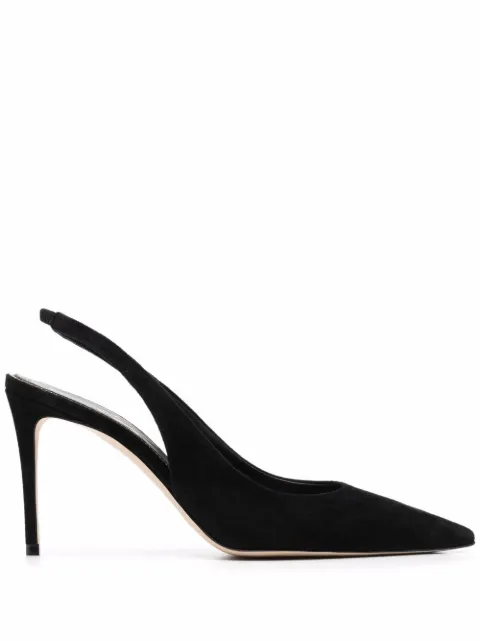 Scarosso x Brian Atwood Sutton slingback pumps Black SUTTONBLACKSUEDE
