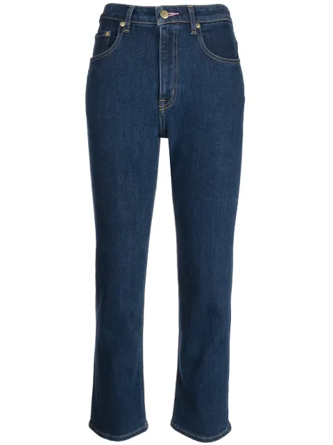 Tu es mon Tresor The Rose Quartz mid-rise cropped skinny jeans Blue TEMT007SO1W