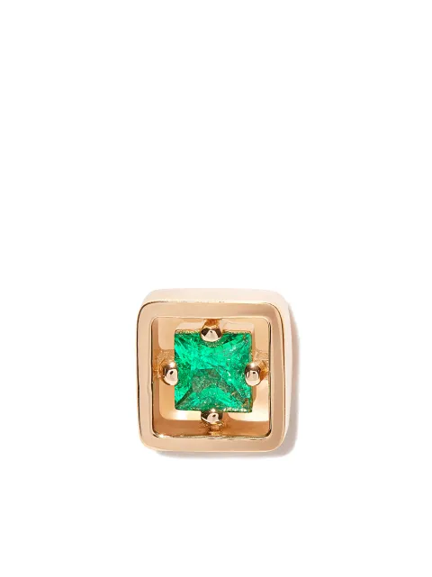 Suzanne Kalan 18kt yellow gold Inlay emerald stud earring Gold BAE971EYG