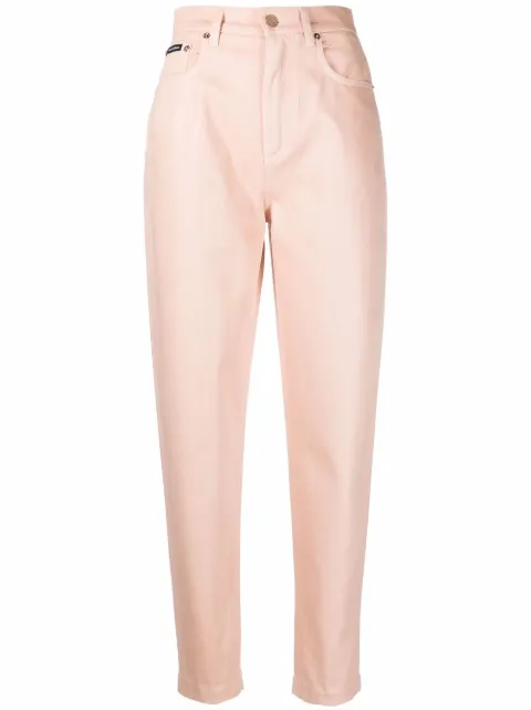Dolce & Gabbana tapered high-waisted trousers Neutrals FTBXGDG8FB2