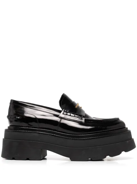 Alexander Wang Carter platform loafers in leather Black 30322F023