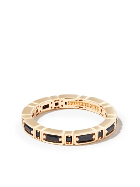 Suzanne Kalan 18kt yellow gold Inlay Sideways sapphire eternity band ring Gold BAR1012YG