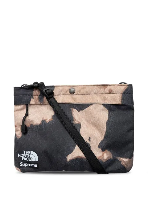 Supreme x The North Face bleached denim print shoulder bag Brown SU11278